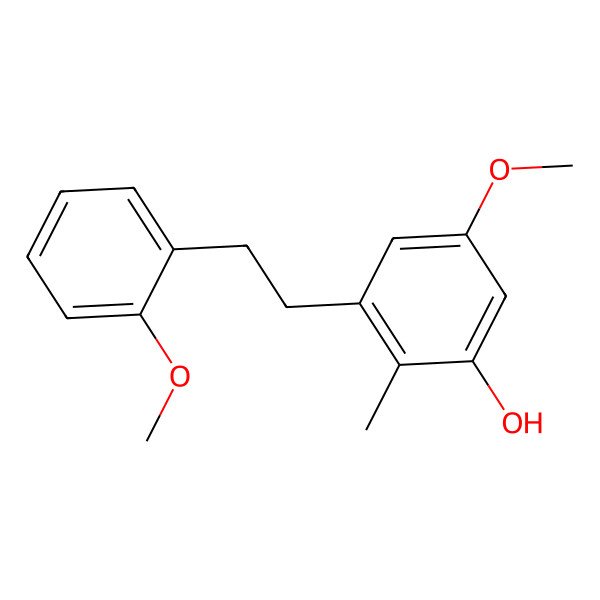 2D Structure of 5-Methoxy-3-[2-(2-methoxyphenyl)ethyl]-2-methylphenol