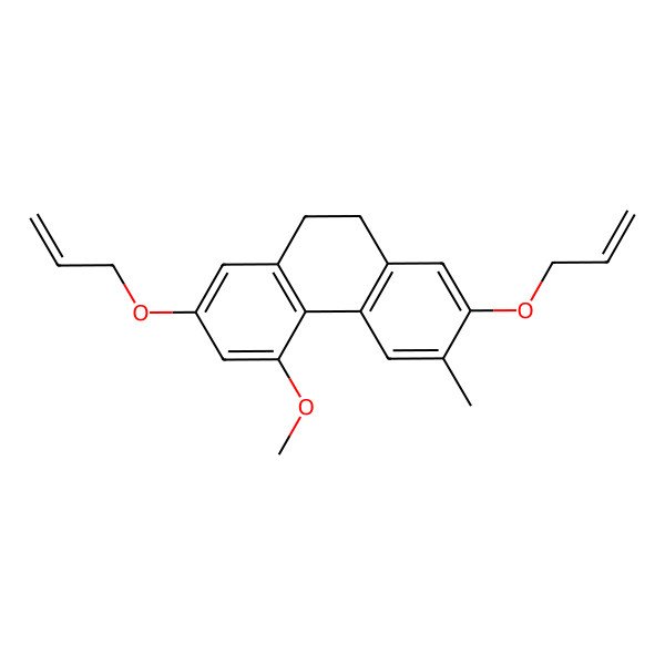 2D Structure of 5-Methoxy-3-methyl-2,7-bis(prop-2-enoxy)-9,10-dihydrophenanthrene