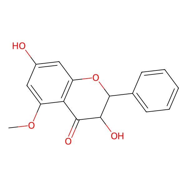 2D Structure of 5-Methoxy-3,7-Dihydroxyflavanone