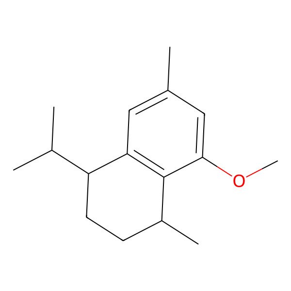 2D Structure of 5-Methoxy-4,7-dimethyl-1-propan-2-yl-1,2,3,4-tetrahydronaphthalene