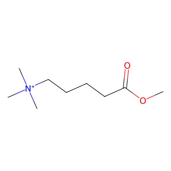 2D Structure of (5-Methoxy-5-oxopentyl)-trimethylazanium