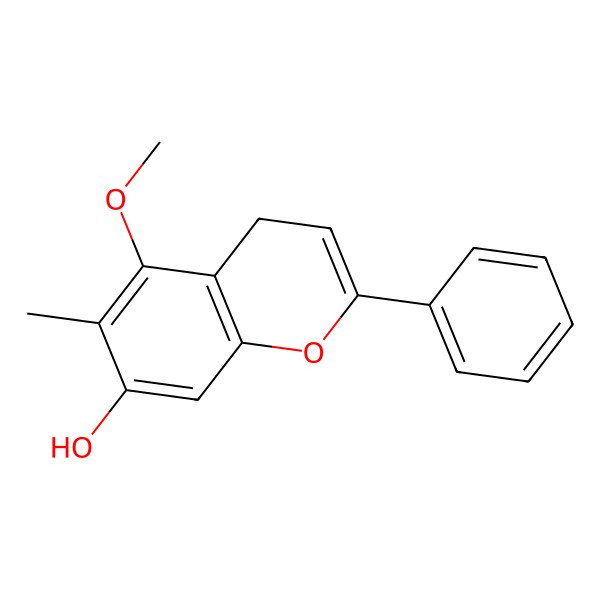 2D Structure of 5-methoxy-6-methyl-2-phenyl-4H-chromen-7-ol