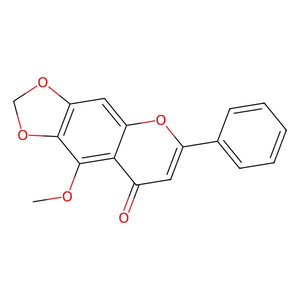 2D Structure of 5-Methoxy-6,7-methylenedioxyflavone 2D Structure of 5-Methoxy-6,7-methylenedioxyflavone