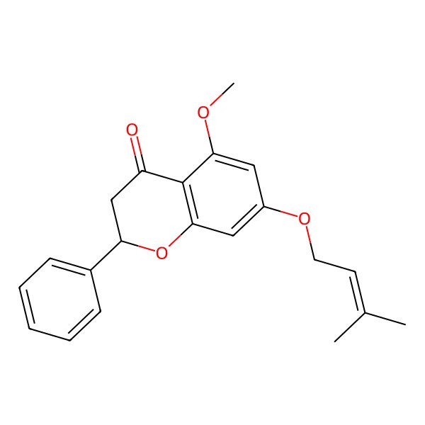 2D Structure of 5-Methoxy-7-prenyloxyflavanone