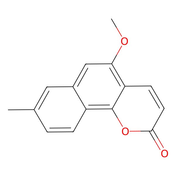 2D Structure of 5-Methoxy-8-methylbenzo[h]chromen-2-one
