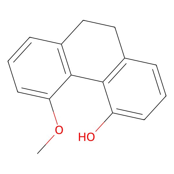 2D Structure of 5-Methoxy-9,10-dihydrophenanthren-4-ol 2D Structure of 5-Methoxy-9,10-dihydrophenanthren-4-ol