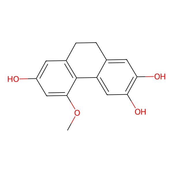 2D Structure of 5-Methoxy-9,10-dihydrophenanthrene-2,3,7-triol