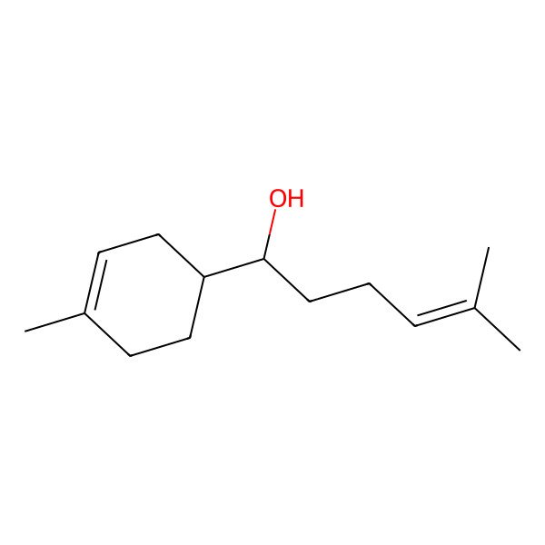 2D Structure of 5-Methyl-1-(4-methylcyclohex-3-en-1-yl)hex-4-en-1-ol