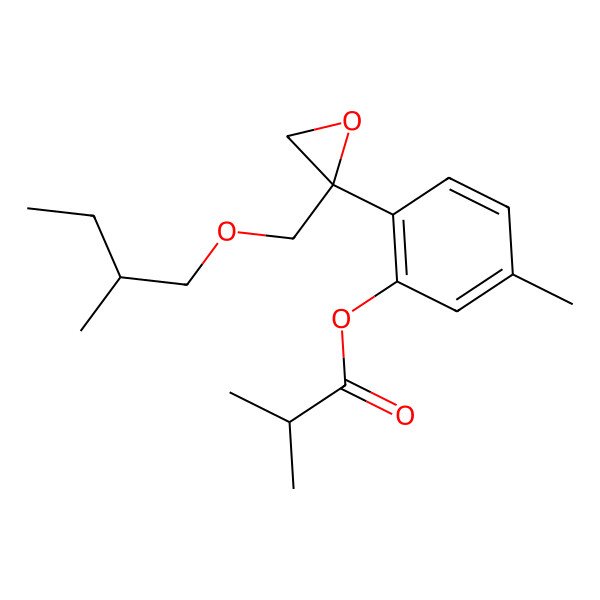 2D Structure of [5-Methyl-2-[2-(2-methylbutoxymethyl)oxiran-2-yl]phenyl] 2-methylpropanoate