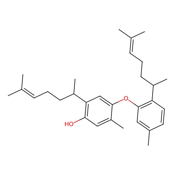 2D Structure of 5-Methyl-2-(6-methylhept-5-en-2-yl)-4-[5-methyl-2-(6-methylhept-5-en-2-yl)phenoxy]phenol