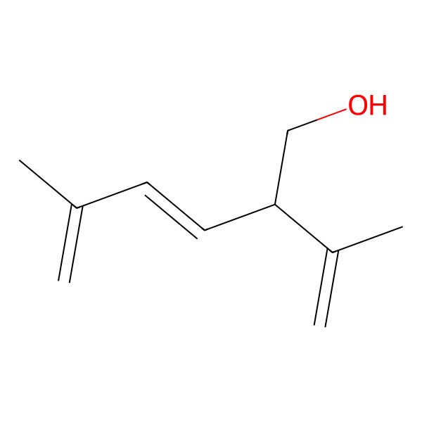 2D Structure of 5-Methyl-2-prop-1-en-2-ylhexa-3,5-dien-1-ol