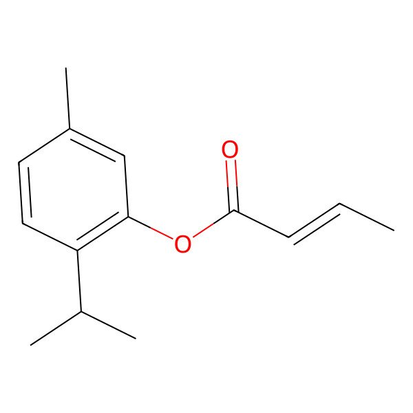 2D Structure of (5-Methyl-2-propan-2-ylphenyl) but-2-enoate