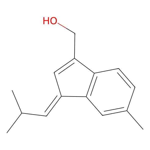 2D Structure of [5-Methyl-3-(2-methylpropylidene)inden-1-yl]methanol