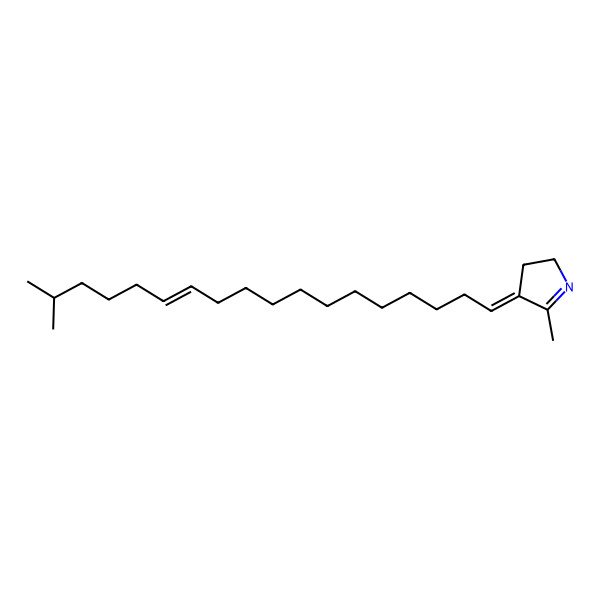 2D Structure of 5-Methyl-4-(17-methyloctadec-12-enylidene)-2,3-dihydropyrrole