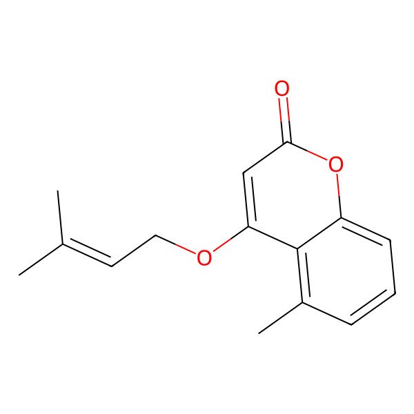 2D Structure of 5-Methyl-4-(3-methylbut-2-enoxy)chromen-2-one
