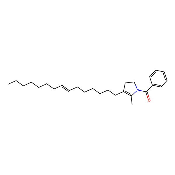 2D Structure of (5-Methyl-4-pentadec-7-enyl-2,3-dihydropyrrol-1-yl)-phenylmethanone