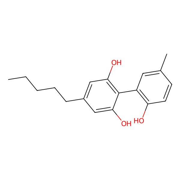 2D Structure of 5'-Methyl-4-pentylbiphenyl-2,6,2'-triol