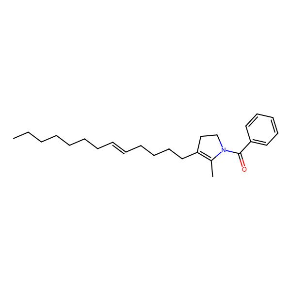 2D Structure of (5-Methyl-4-tridec-5-enyl-2,3-dihydropyrrol-1-yl)-phenylmethanone