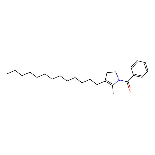 2D Structure of (5-Methyl-4-tridecyl-2,3-dihydropyrrol-1-yl)-phenylmethanone