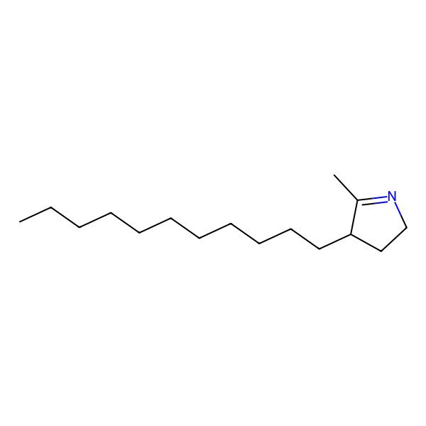 2D Structure of 5-methyl-4-undecyl-3,4-dihydro-2H-pyrrole