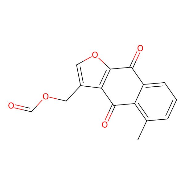 2D Structure of (5-Methyl-4,9-dioxobenzo[f][1]benzofuran-3-yl)methyl formate
