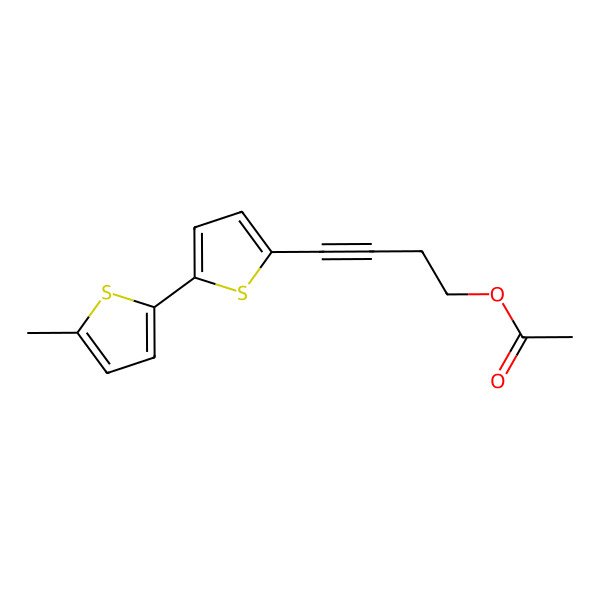 2D Structure of 5'-Methyl-[5-(4-acetoxy-1-butynyl)]-2,2'-bithiophene