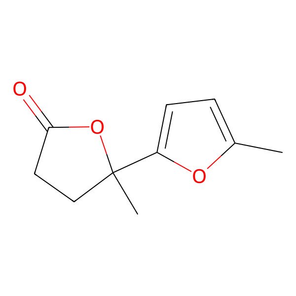 2D Structure of 5-Methyl-5-(5-methylfuran-2-yl)oxolan-2-one