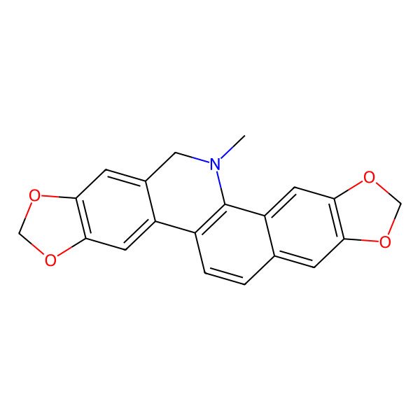 2D Structure of 5-Methyl-5,6-dihydro[1,3]benzodioxolo[5,6-c][1,3]dioxolo[4,5-j]phenanthridine