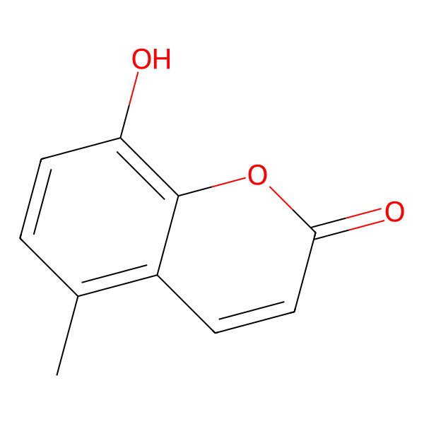 2D Structure of 5-Methyl-8-hydroxycoumarin