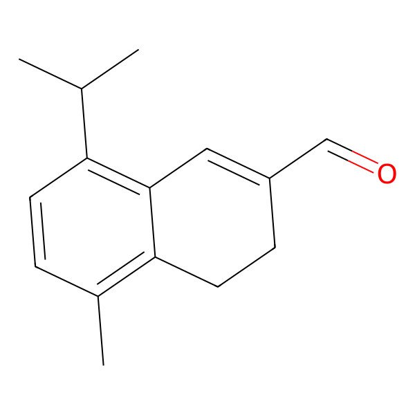 2D Structure of 5-Methyl-8-propan-2-yl-3,4-dihydronaphthalene-2-carbaldehyde