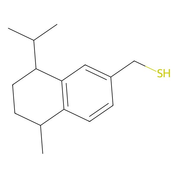 2D Structure of (5-Methyl-8-propan-2-yl-5,6,7,8-tetrahydronaphthalen-2-yl)methanethiol