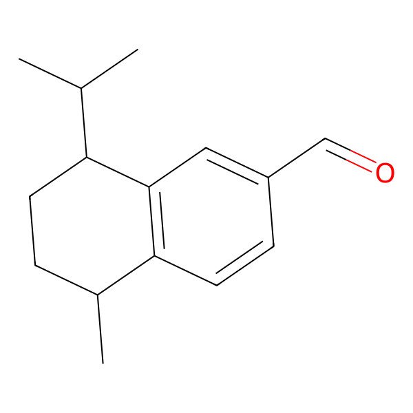 2D Structure of 5-Methyl-8-propan-2-yl-5,6,7,8-tetrahydronaphthalene-2-carbaldehyde