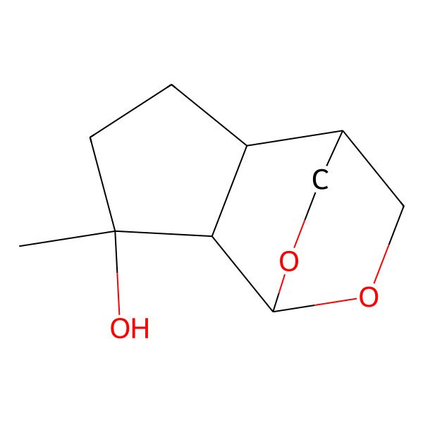 2D Structure of 5-Methyl-8,11-dioxatricyclo[5.2.2.02,6]undecan-5-ol