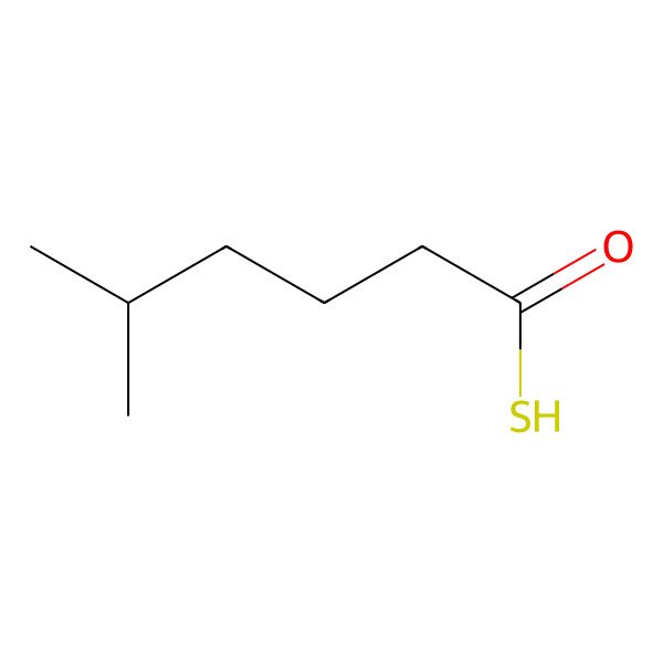 2D Structure of 5-methylhexanethioic S-acid