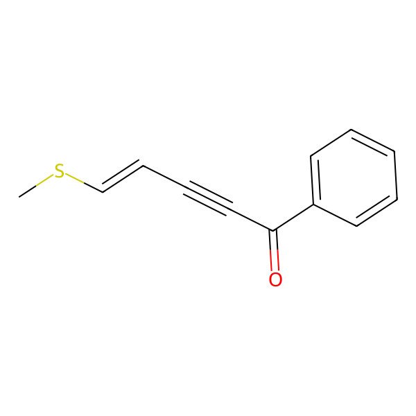 2D Structure of 5-Methylsulfanyl-1-phenylpent-4-en-2-yn-1-one
