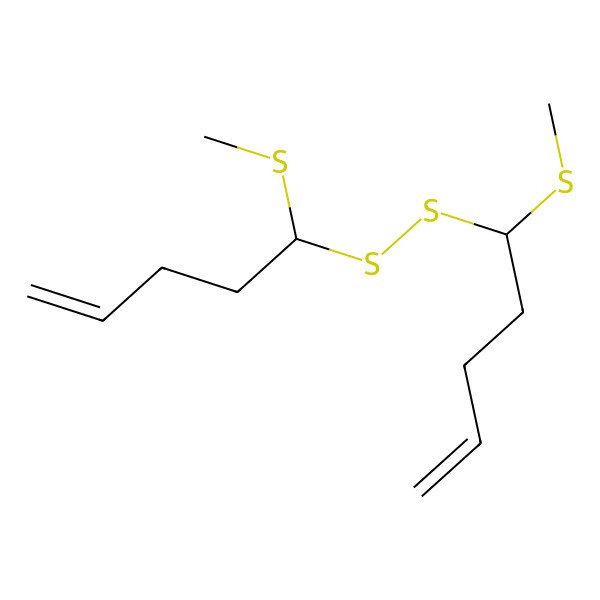 2D Structure of 5-Methylsulfanyl-5-(1-methylsulfanylpent-4-enyldisulfanyl)pent-1-ene