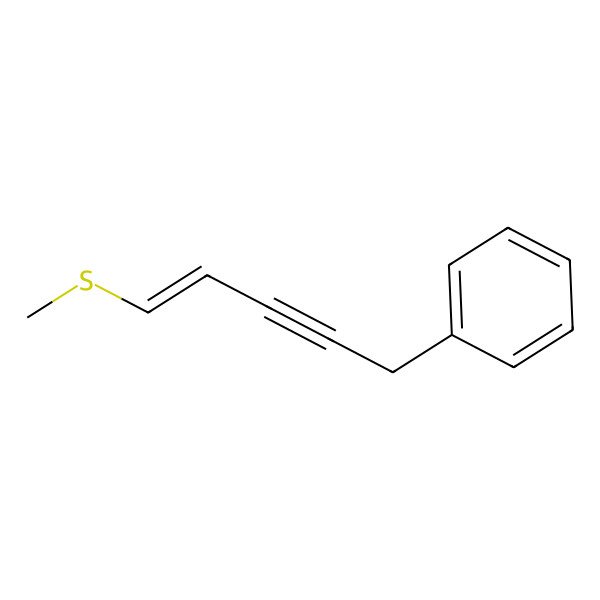 2D Structure of 5-Methylsulfanylpent-4-en-2-ynylbenzene 2D Structure of 5-Methylsulfanylpent-4-en-2-ynylbenzene