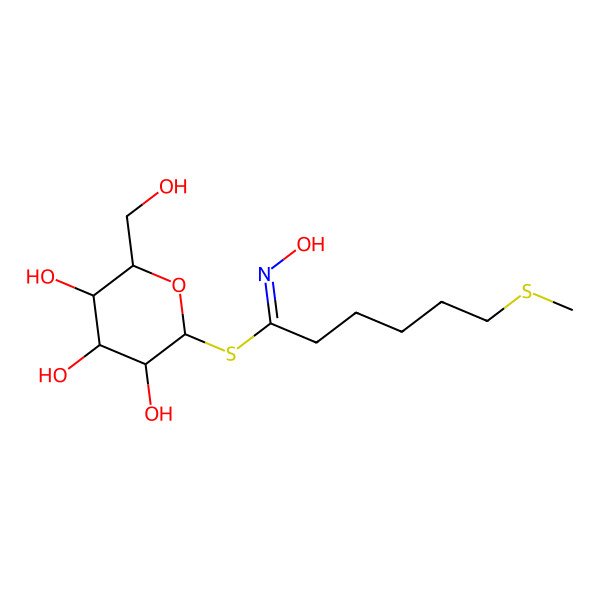 2D Structure of 5-(Methylsulfanyl)pentyl-desulfoglucosinolate