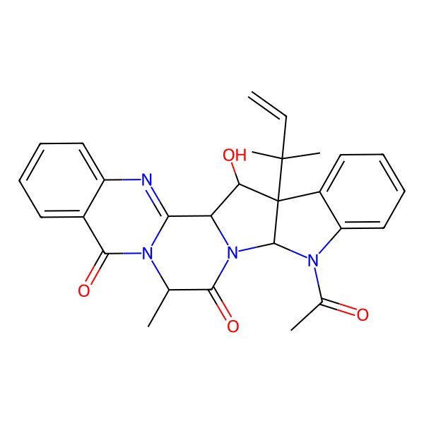 2D Structure of 5-N-acetyl-16alpha-hydroxyardeemin