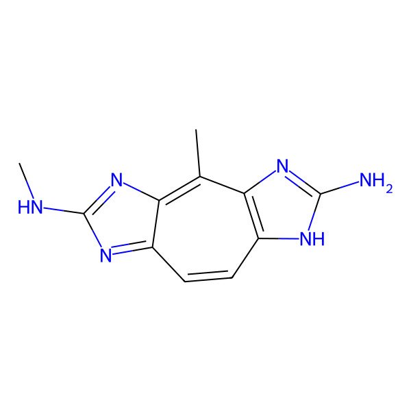 2D Structure of 5-N,2-dimethyl-4,6,11,13-tetrazatricyclo[8.3.0.03,7]trideca-1(10),2,4,6,8,12-hexaene-5,12-diamine