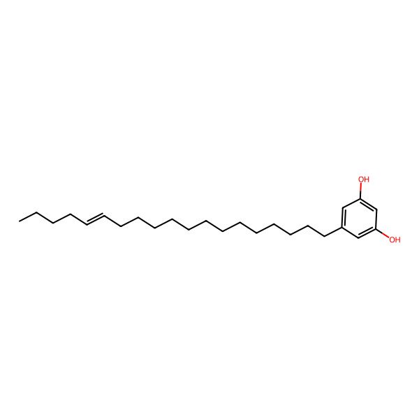 2D Structure of 5-Nonadec-14-enylbenzene-1,3-diol