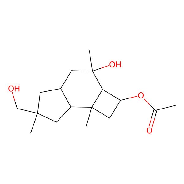 2D Structure of 5-O-acetyl-7,14-dihydroxy-protoilludanol