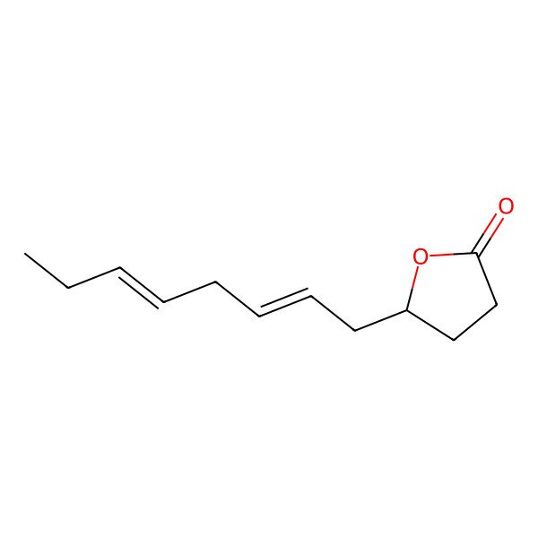 2D Structure of 5-(Octa-2,5-dien-1-YL)oxolan-2-one