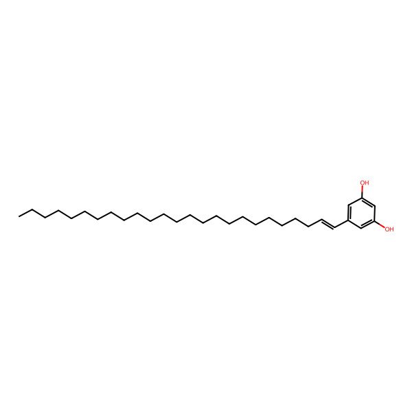 2D Structure of 5-(Pentacos-1-EN-1-YL)benzene-1,3-diol