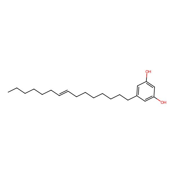 2D Structure of 5-Pentadec-8-enylbenzene-1,3-diol