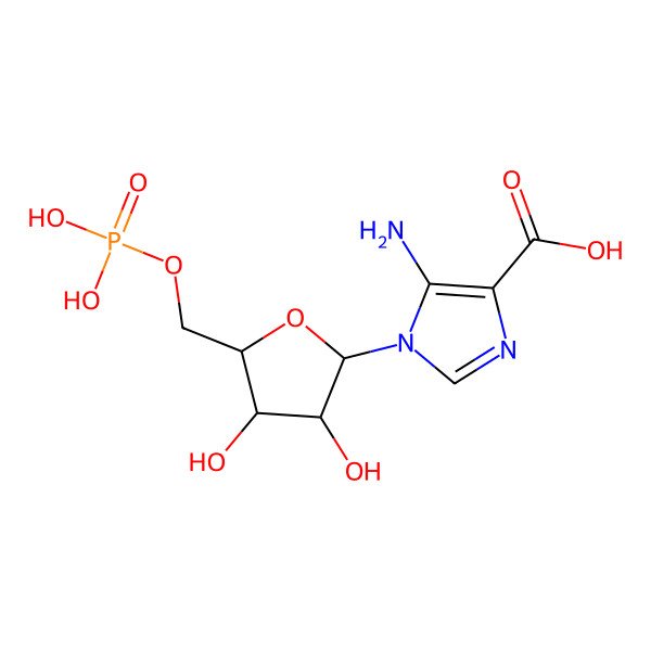 2D Structure of 5-Phosphoribosyl-4-carboxy-5-aminoimidazole