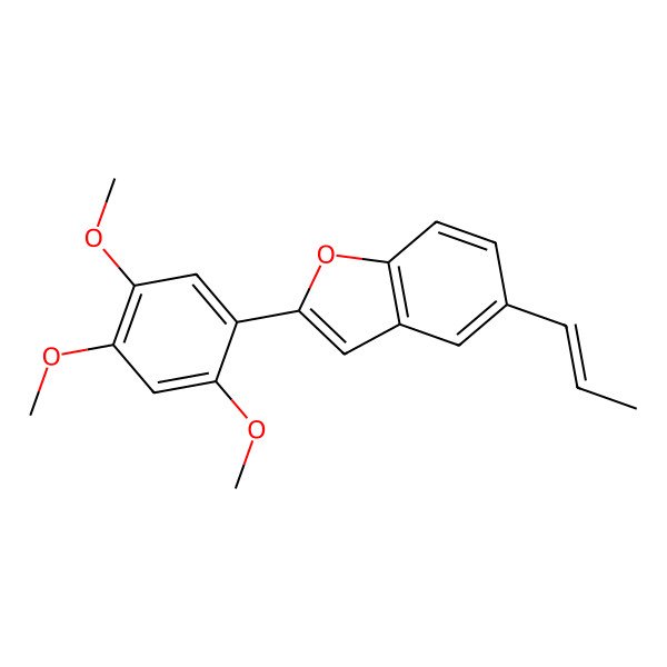 2D Structure of 5-Prop-1-enyl-2-(2,4,5-trimethoxyphenyl)-1-benzofuran