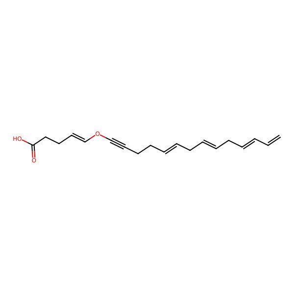 2D Structure of 5-Tetradeca-5,8,11,13-tetraen-1-ynoxypent-4-enoic acid