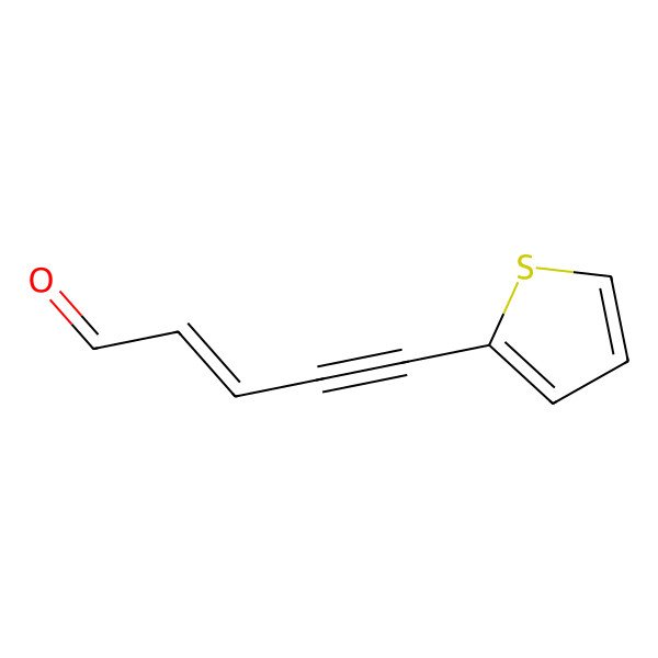 2D Structure of 5-(Thiophen-2-yl)pent-2-en-4-ynal