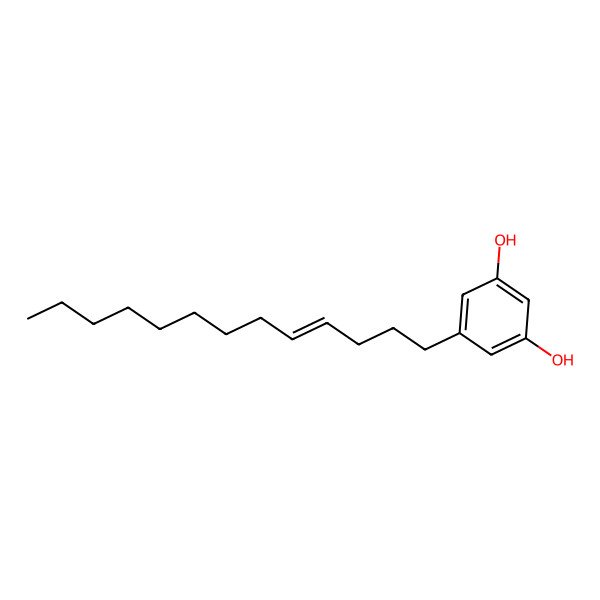 2D Structure of 5-[(Z)-tridec-4-enyl]benzene-1,3-diol